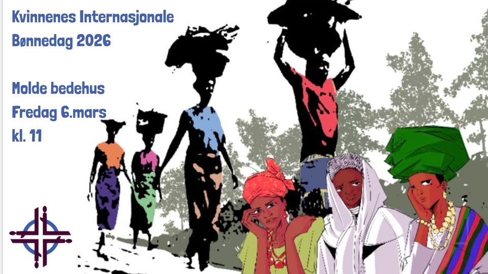 Bildet viser damer som bærer kurver på hodet